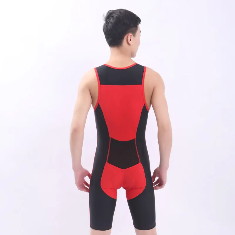 Быстрая Ironman Триатлон обтягивающий костюм без рукавов интегрированный купальник цельный Велоспорт Джерси для тренировок соревнований