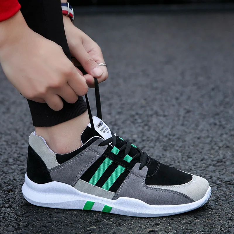 

IPCCM 2018 Spring And Autumn New Color matching Striped Men's Shoes personality fashion wild casual men's Shoes