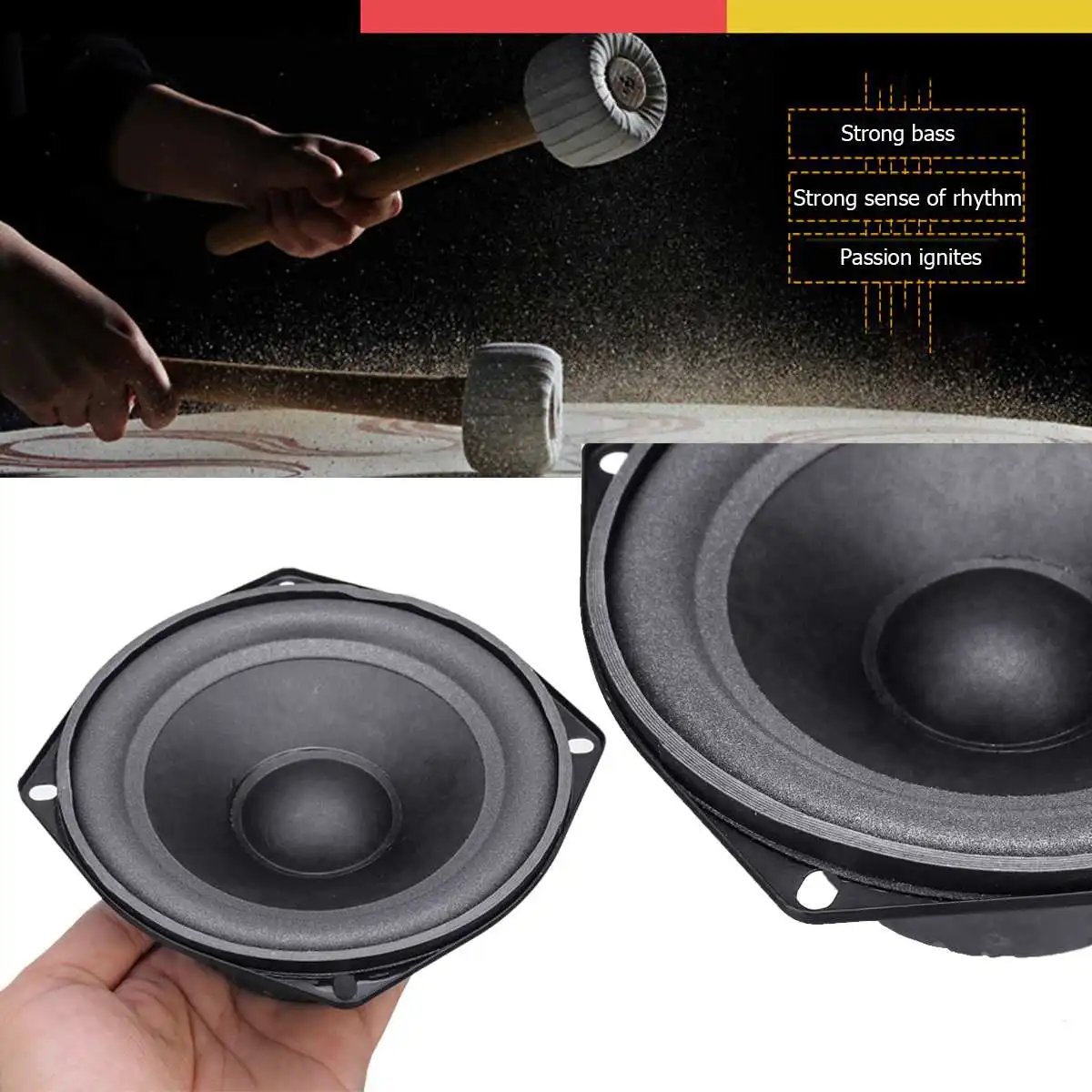 

2PSC 5.25'' Speaker Accessories DIY Strong Bass Horn 30W Subwoofer Sound Box Update Vehicle Door Audio Stereo Loudspeaker