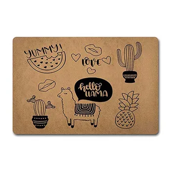 

Doormat Entrance Floor Mat Hello Llama Doormat Cactus Yummy Love Pineapple- Funny Doormat Door Mat Decorative Indoor Outdoor Doo