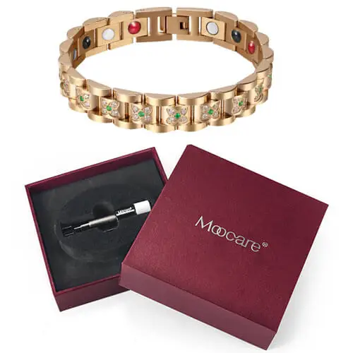 Moocare женский браслет из нержавеющей стали циркониевый женский розовое золото из магнетита Германия браслеты из элементов ручная цепочка на запястье для женщин - Окраска металла: YSB-149-G-T
