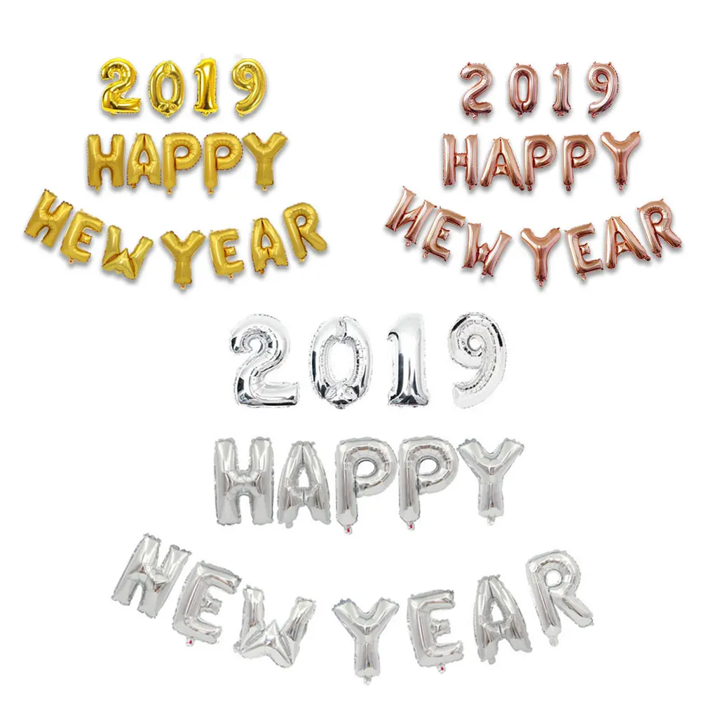 2019 Happy new year воздушные шары Sequin Heart Star шары из латекса детские игрушки подарки с днем рождения воздушный шар Свадебная вечеринка поставки