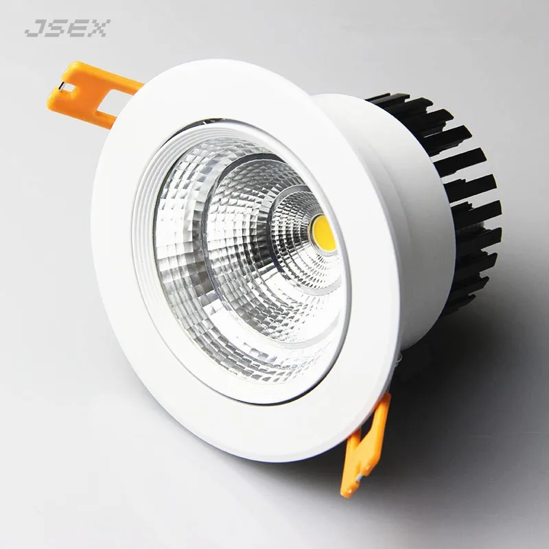 

Round Dimmable Recessed COB LED Downlights 5W7W9W12W LED Ceiling Spot Lights AC85~265V Warm Cold White LED Lamp Indoor Lighting