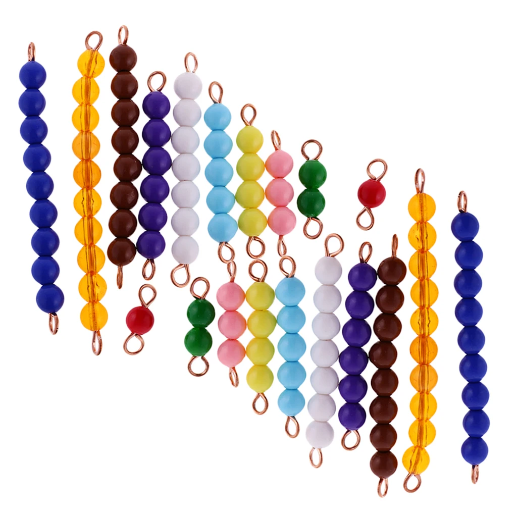 Montessori Beads Bar 1-10 Mathematic Material 20pcs Kids Education Toy Gifts Learning Math Toy