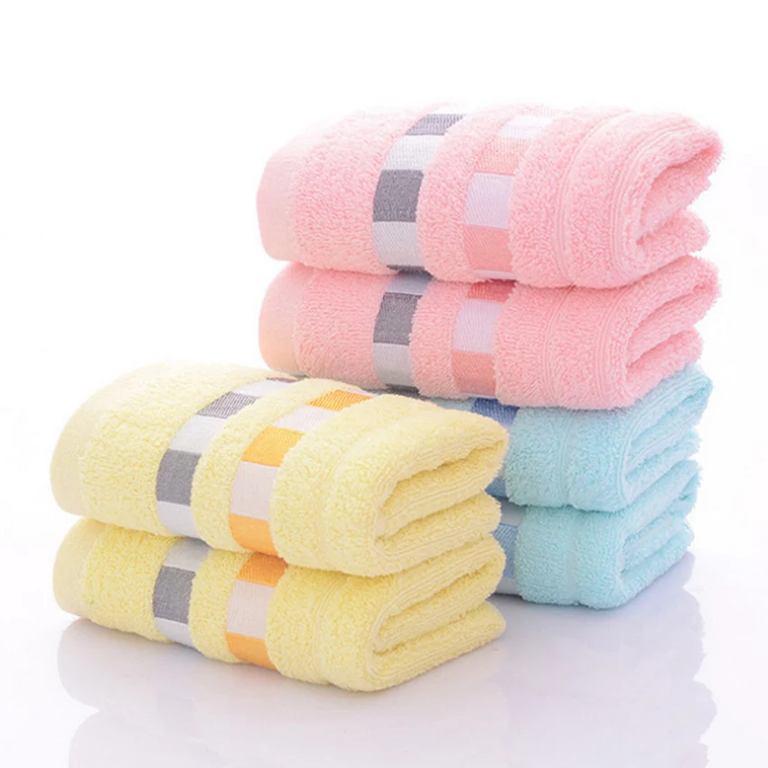 

73*33cm Square Solid Color Soft Face Towel Cotton Hair Hand Bathroom Bath Towels Adult Men Women Baby Handkerchief