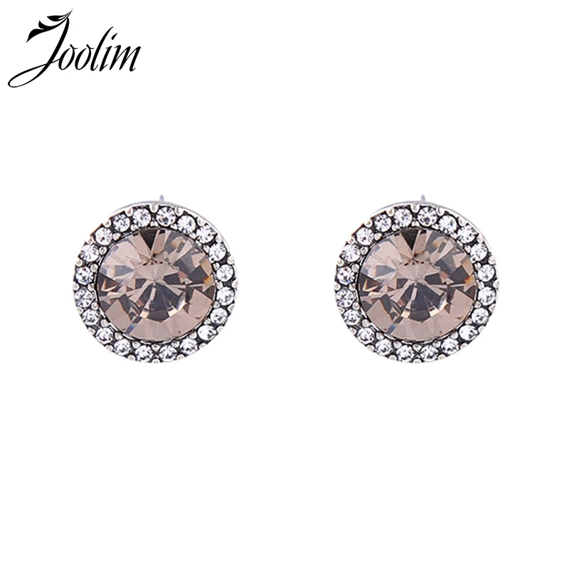 

JOOLIM Simple Round Crystal Stud Earring Dot Earring