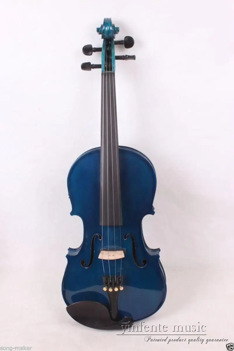 

4/4 Electric Violin Powerful Sound High quality Nice Sound Blue #1-2