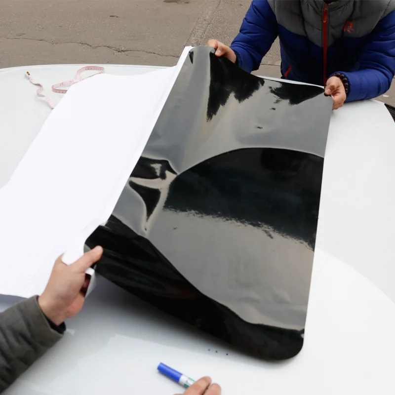Глянцевые Наклейки из виниловой пленки для крыши автомобиля 79x38 см ПВХ Защитная