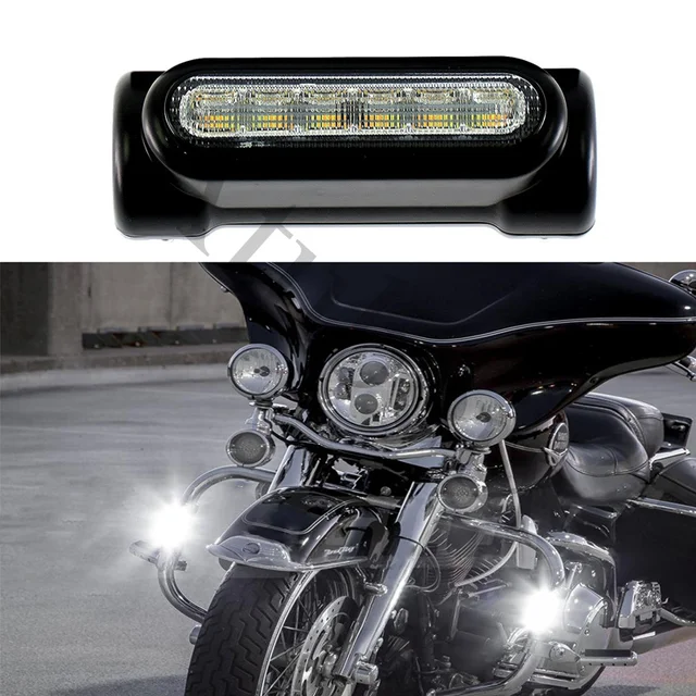 Universal Motorcycle DRL Signal lamp Highway Crash Bar Light Switchback