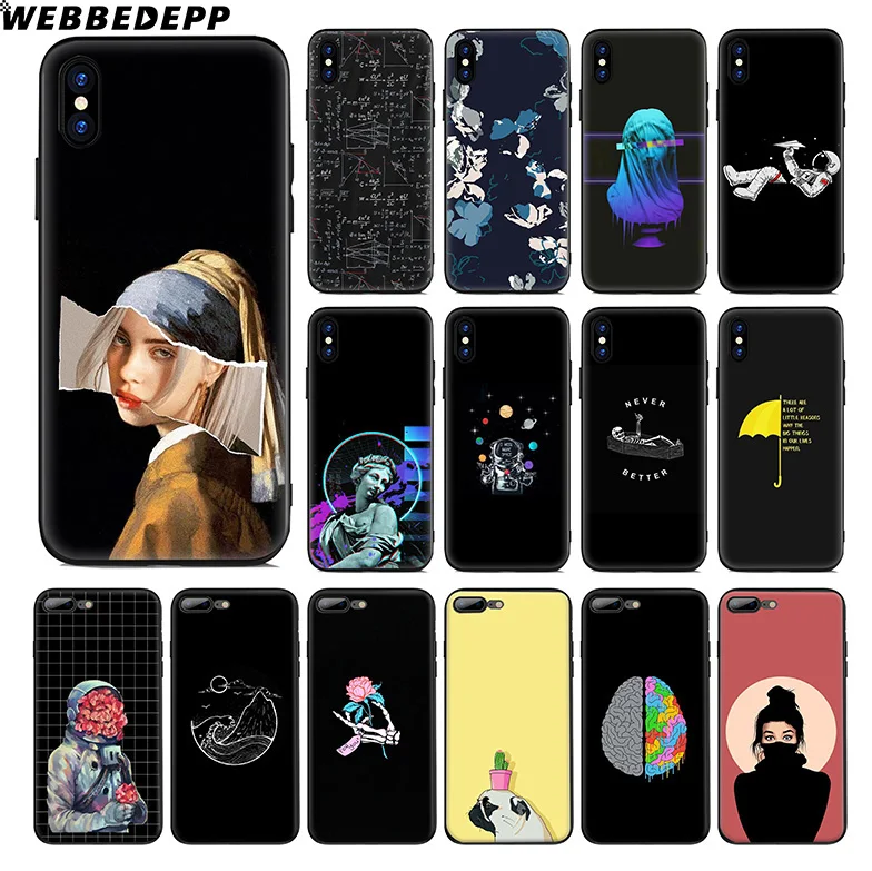 WEBBEDEPP зонтик для лица простой мягкий силиконовый чехол Apple iPhone 11 Pro Xr Xs Max X или 10 8 7 6