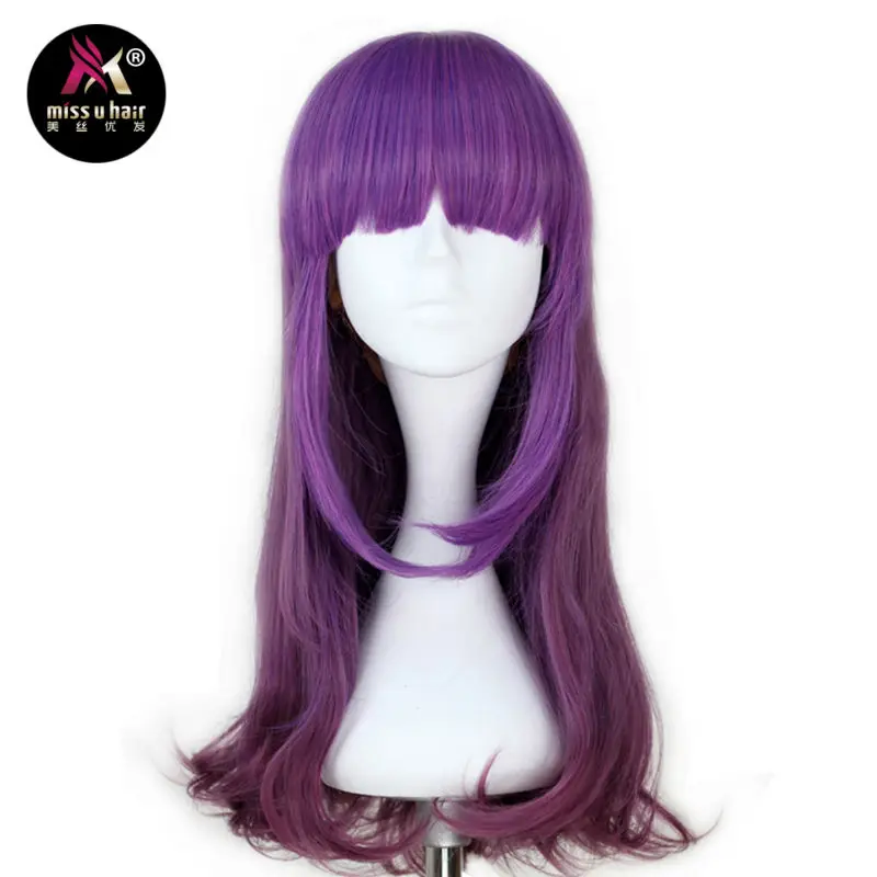 Miss U волосы девушка длинные волнистые многоцветные цвета стиль парик можно гладить утюгом Хэллоуин парики партии косплей костюм парик