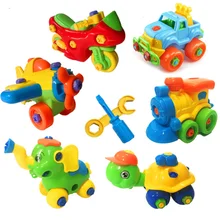 Раннее Обучение Образование винт DIY Гайка Группа установленная пластиковая 3d головоломка разбираемый Мотоцикл дети игрушки для детская головоломка