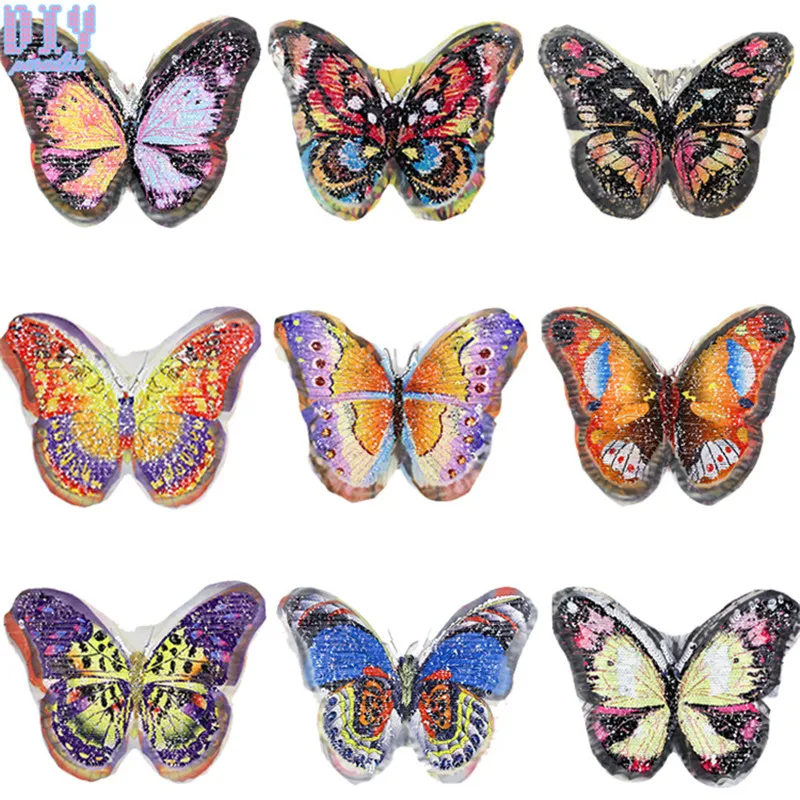 

Multicolor butterfly Reverse Sequins Sew On Patches for clothes kids Clothing Reversible Change Color Patch Applique