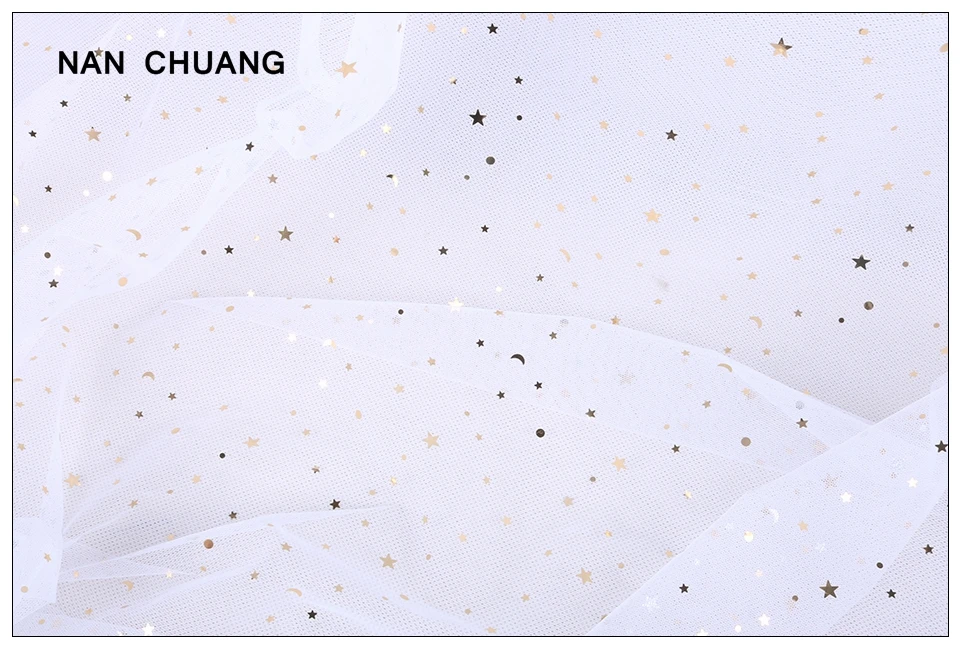 Nanchuang Tull сетчатая ткань, блестящая ткань для свадебного платья, сетка от комаров, юбка-американка, вуаль, декоративный материал, 50x155 см