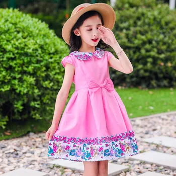

Girls Dresses Summer Kids Cotton Dress Children Clothing 3-12 Years