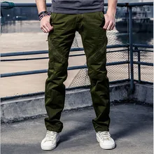 Размера плюс мужские штаны карго армейские зеленые повседневные модные штаны мужские повседневные деловые карго мужские брюки прямые A3159