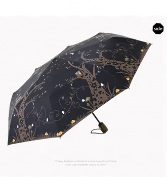 

Owl Automatic foding Women Umbrella Sunny and Rainy Umbrella