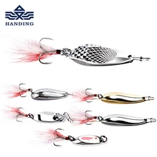 Handing 1pcs Trout Steel fishing spoon lure 7G-20G Fishing wobblers laborious lure Synthetic Bait sinking for catfish Bass Baits