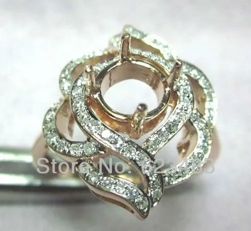 Однотонное обручальное кольцо с розовым золотом 14k|wedding rings|ring ringrose gold wedding ring |