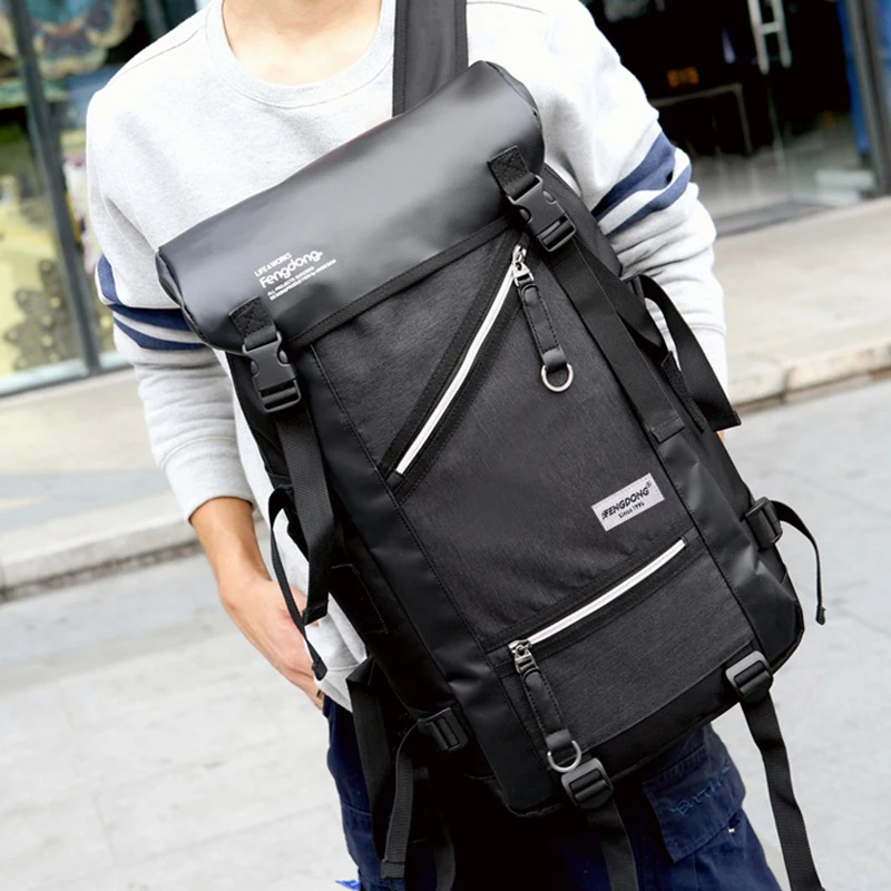 Fengdong 2019 hombres de la moda de gran capacidad montañismo viajes bolsa de hombro Mochila hombre Mochila Diseño de paquete