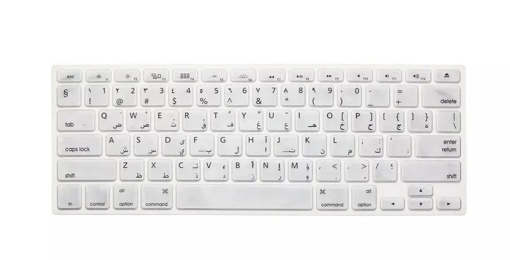 Арабская силиконовая американская арабская клавиатура силиконовая клавиатура чехол для Apple macbook Air Pro retina 13 15 17 для mac book Ноутбук кожа - Цвет: Silver
