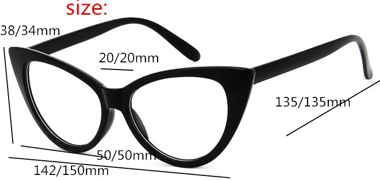 Модные женские очки "кошачий глаз", оправа "кошачий глаз", прозрачные очки, Женская Рамка для очков, Ретро стиль, женские очки для больших и маленьких детей
