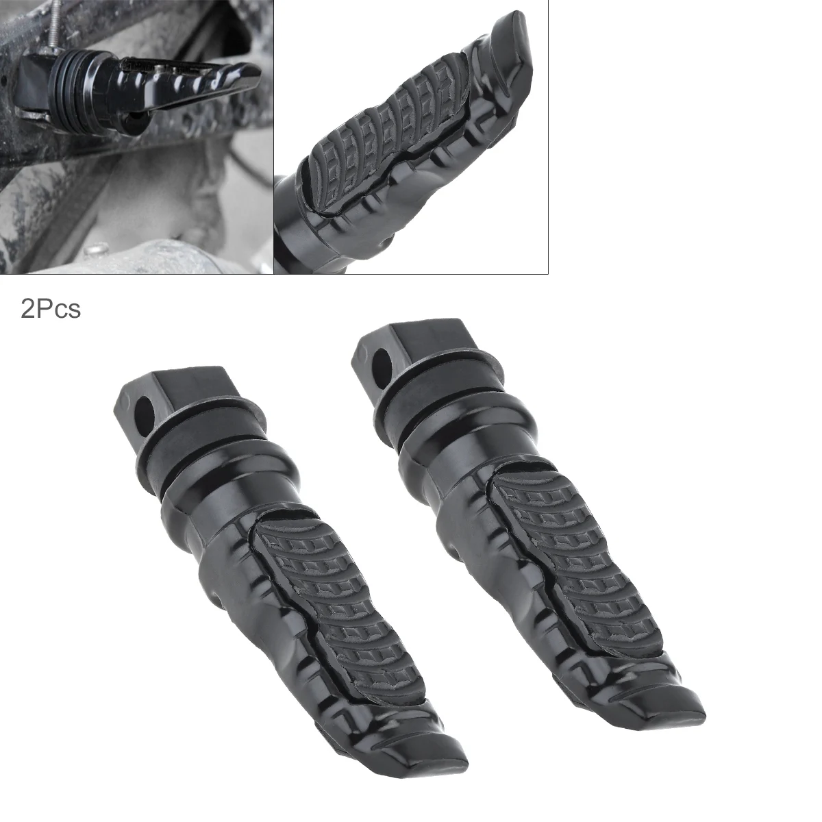 

2pcs Universal Motorcycle Pedal Motorcycle Accessories Black Metal Shell Foot Rests Pedal for Motorcycle Motorbike