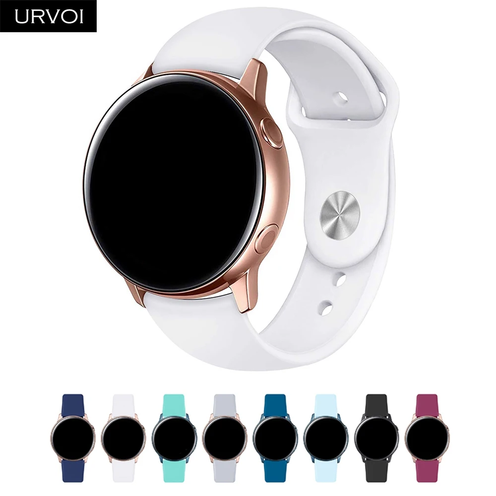 

URVOI band for Galaxy Watch Active/42mm/46mm sport silicone strap new design quick release pins soft comfortable replacement
