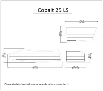 

Cobalt 25 LS Swim Platform Pad 1/4" 6mm Boat EVA Teak Decking