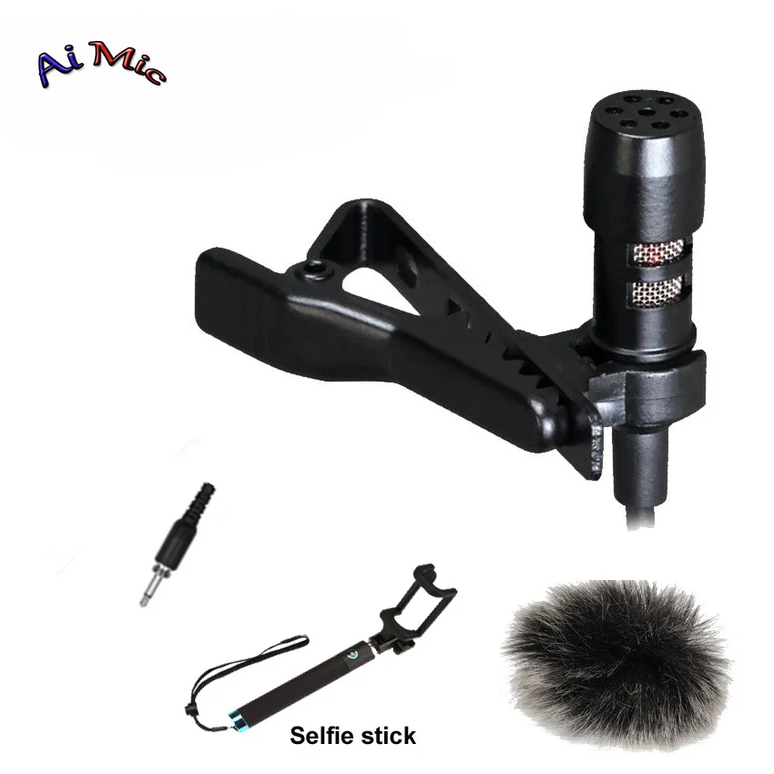 Lavalier Car Play Microphone Condenser Mikrofon Condensador Unidirectional Microfono Stand with 3.5mm Signal Screw Jack | Электроника