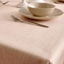 Simple modern thick solid color cotton tablecloth, coffee table table cloth, small fresh table mat