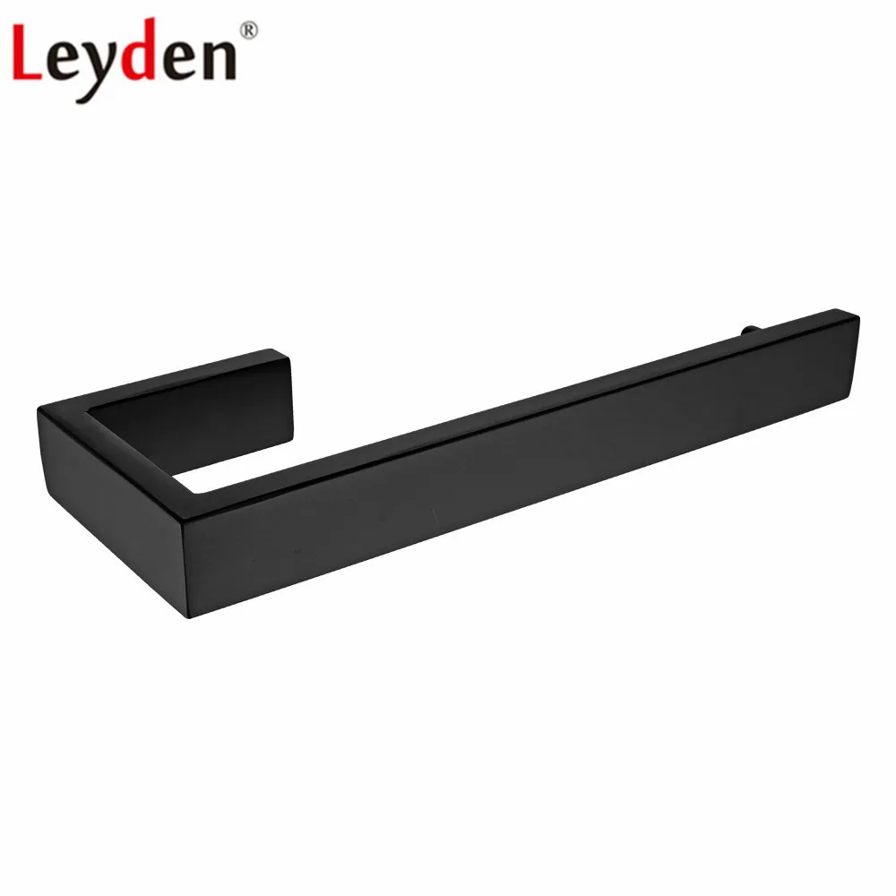 Leyden 304 Stainless Steel Black Wall Mounted Towel Ring Holder