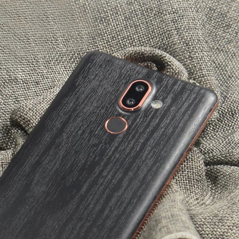 

MLLSE High Simulation Wood Grain Sticker Phone Back Paste Sticker Case For Nokia 7 / 7 Plus Wooden Phone Protective Back sticker