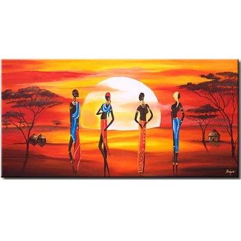 

Full Square round Diamond 5D DIY Diamond Painting sunset african woman Embroidery 3d Cross Stitch Rhinestone Mosaic decor JS4674