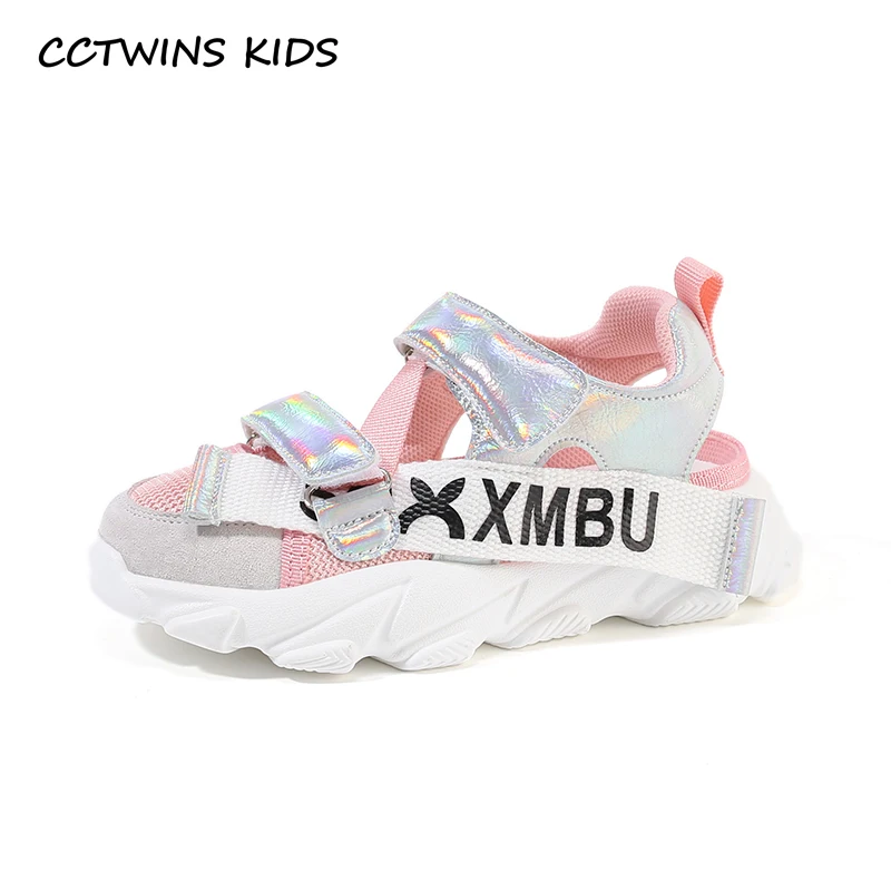 

CCTWINS Kids Shoes 2019 Summer Girls Fashion Letter Sandals Boys Beach Non-Slip Flats Toddler Children Soft Barefoot Shoes BS345