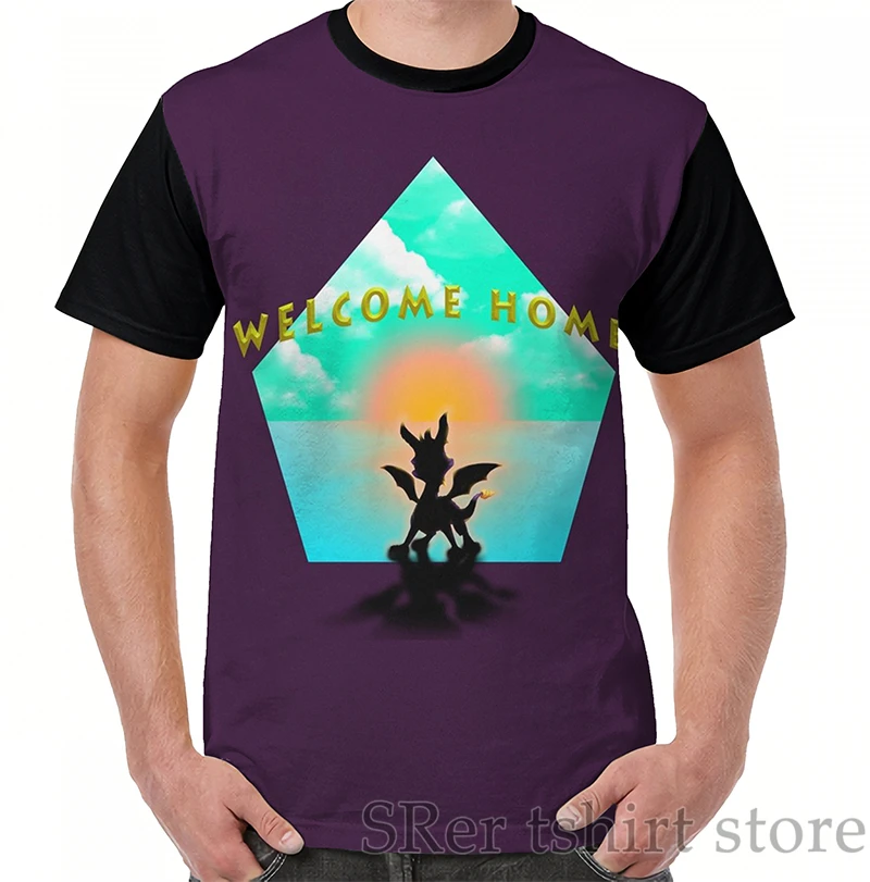 

Funny print men t shirt women Tops tee Spyro Reignited Trilogy - Welcome Home Graphic T-Shirt O-neck Short Sleeve tshirts