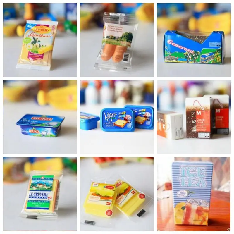 Kitchen Toys Pretend Kitchen Toys Kitchen Sink Toys Doll House Toys Dollhouse Furniture Set 1pcs 20 Style Dollhouse Miniature Accessories Kitchen supermarket Diaper Model for doll accessories