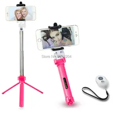 Portable Bluetooth Selfie Stick in Tripod For iPhone 4 5 6 7 Samsung Galaxy Android Wireless Control Hands Free