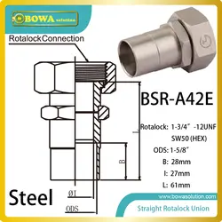 1-5/8 "ОРВ прямые SW50 hex rotalock клапан установлен в бак для хранения масла