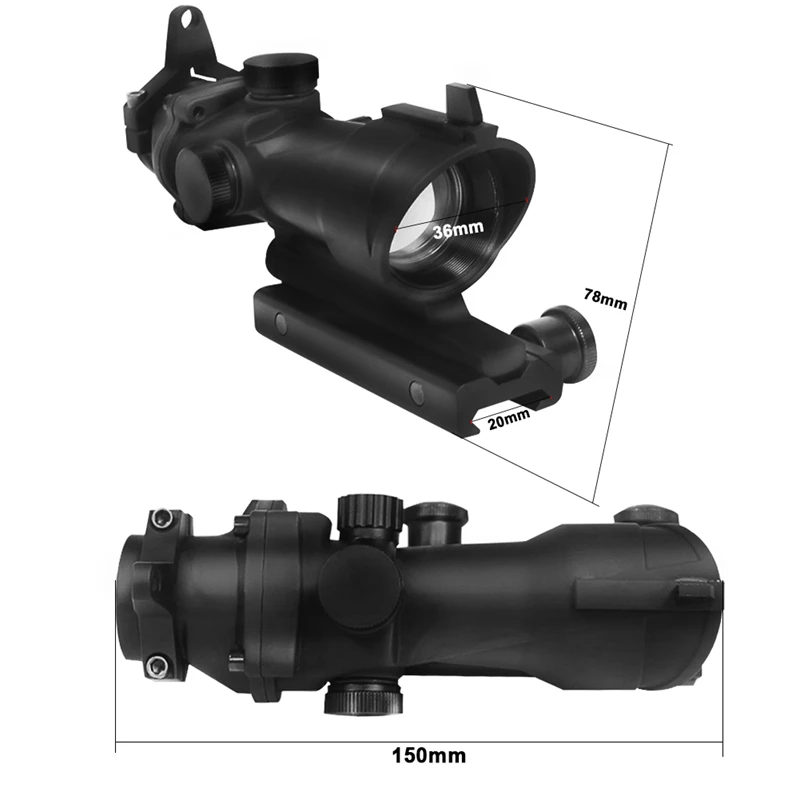 ACOG 1X32 красный зеленый точка зрения оптический прицел 5 уровня управления красный точка область охотничьи области с 20 мм рельсы для страйкбола пистолет