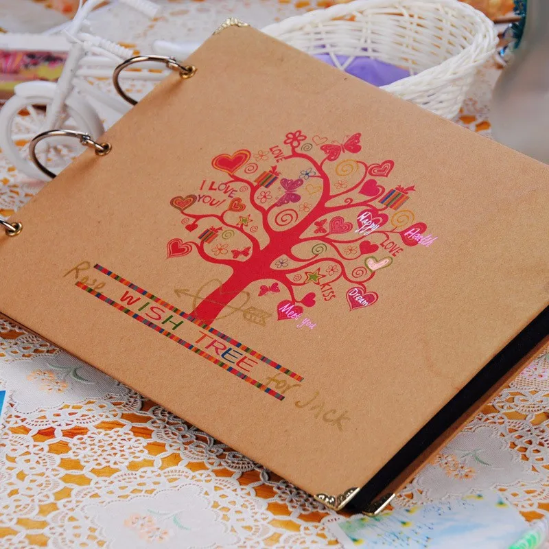 

10 Inch Heart Paper DIY Photo Album 5 Design Family Memory Record Scrapbooking Handmade Album Sticky Type for Wedding Party Baby