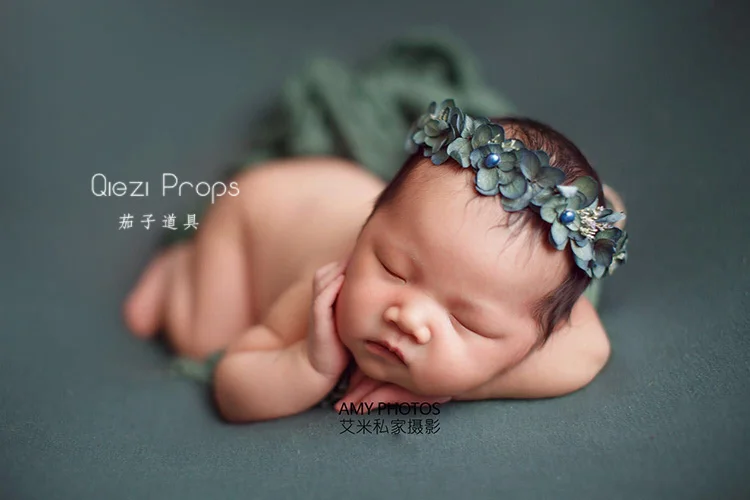 

Newborn photography prop flowers and pearls are real eternal flowers hydrangea headdress