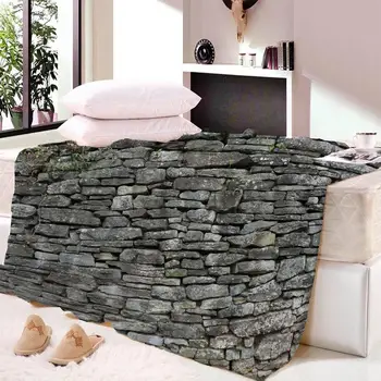 

3D Stone Thin Art Throw Nap Blanket Travel Beach Towel Bedspread Home Textile Dropping Bedspread For Autumn Dropship