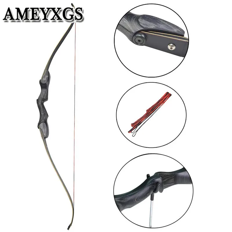 

60" ILF Takedown American Hunting Bow Recurve Bow 30-60lbs Limbs Riser Right Hand Camping Hunting Shooting Archery Accessories
