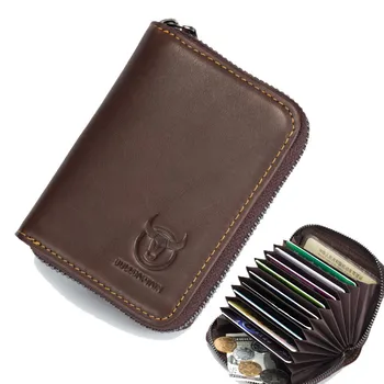 

Vintage Genuine Leather Cowhide Card Holder Women Men Wallet For Credit Card Business Card Holders Organizer Purse Bag