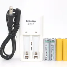 2шт Etinesan 600mAh 14500 lifepo4 3,2 v AA литий-ионная аккумуляторная батарея для солнечного света+ зарядное устройство и манекен набор