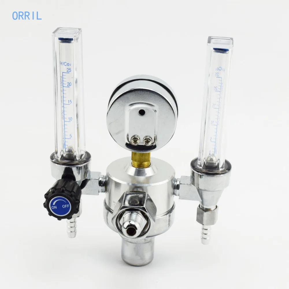 Аргоновый регулятор двухтрубный газовый расходомер для сварки tig G5/8-14 разъем
