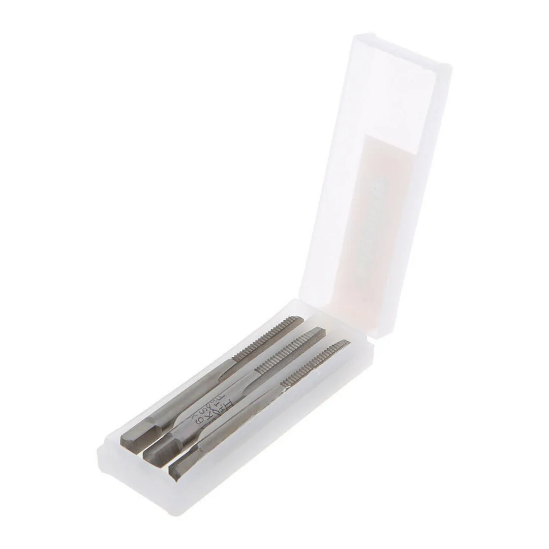 3pcs Taper Plug Tap M3x0.5/M4x0.7/M5x0.8/M6x1.0 Thread Tap HSS Machine Hand Screw Thread Metric Plug Taps For Bicycle Repair