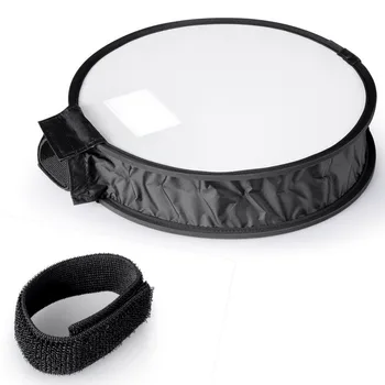 

Neewer 12"/30cm Round Flash Diffuser Softbox 18% Grey Balance Card for Canon 430EX II/580EX II/600EX-RT/Nikon SB600 SB800/SB900