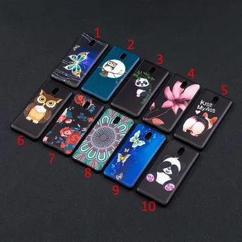 

50pcs/lot Printed Retro Flowers Owls Panada Black Phone Back Case Cover For Nokia 2.1 3.1 5.1 2018